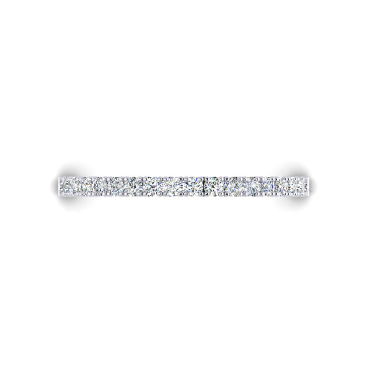Platinum Castellated Diamond Ring Looking Down View
