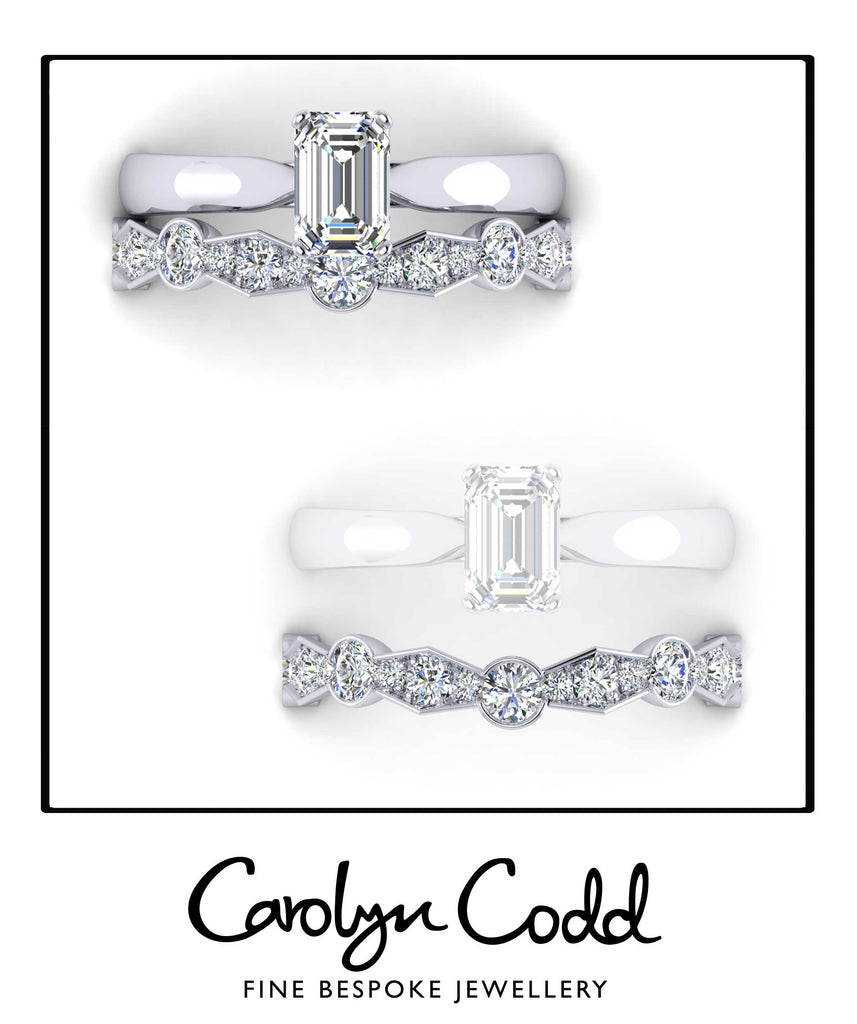 Fitted Bespoke Diamond Platinum Wedding Ring