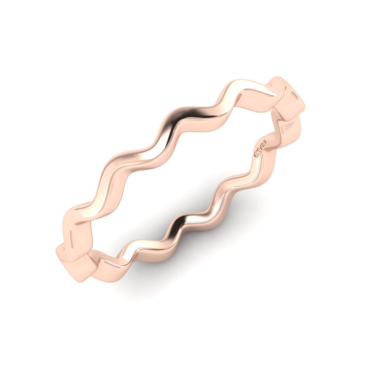 18ct Rose Gold Shimmer Ring Perspective View
