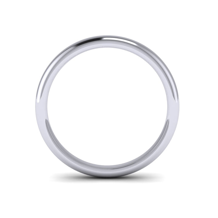 2.5mm Platinum Wedding Ring Through Finger View