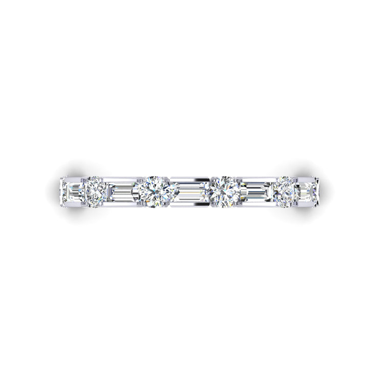 Baguette round on sale eternity band