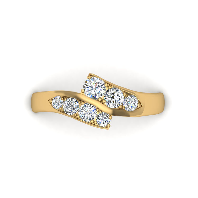 Fine Diamond Ring in 18ct Gold Looking Down View