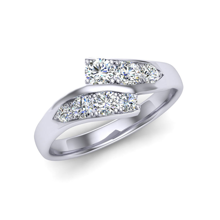Fine Diamond Ring in Platinum Perspective View