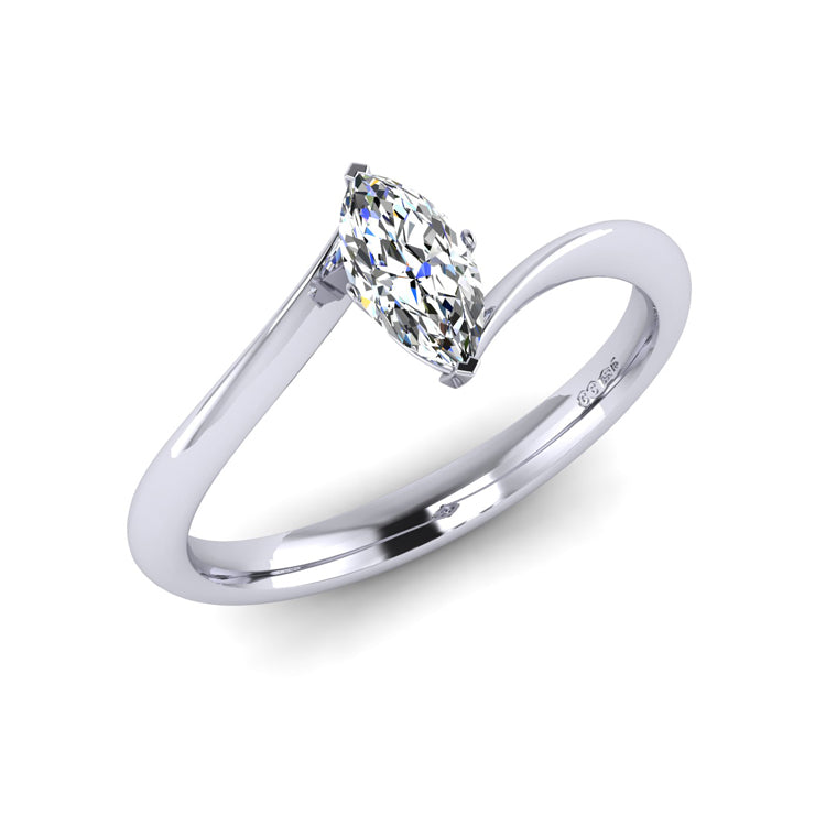 Twisted solitaire outlet engagement ring