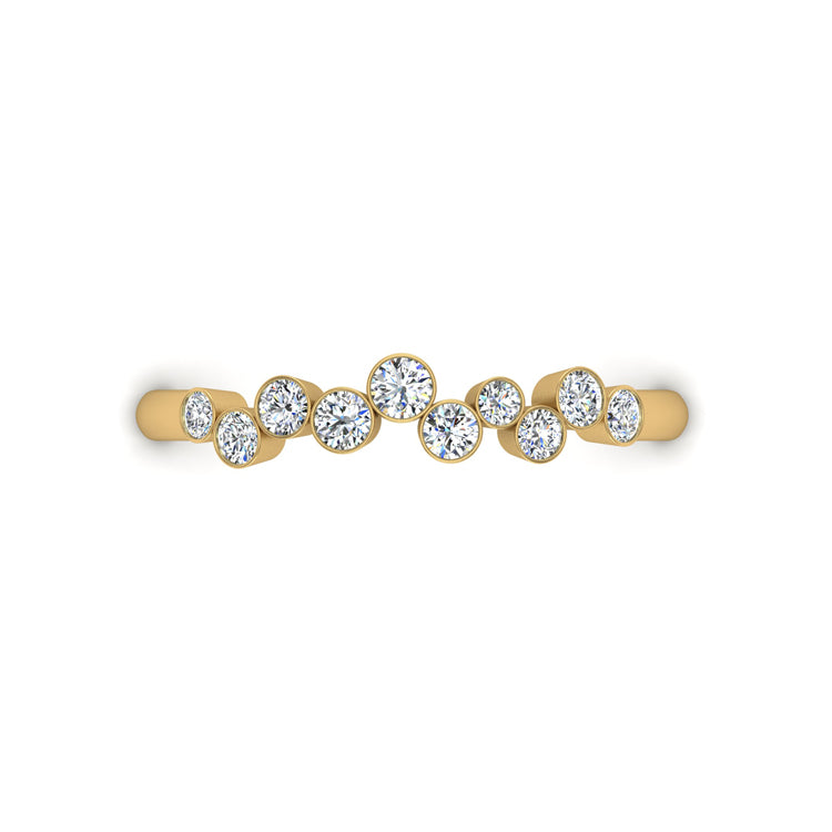Sui Generis Diamond 18ct Yellow Gold Ring Looking Down View