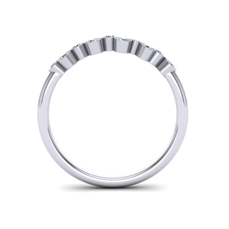Sui Generis Diamond Platinum Ring Through Finger View