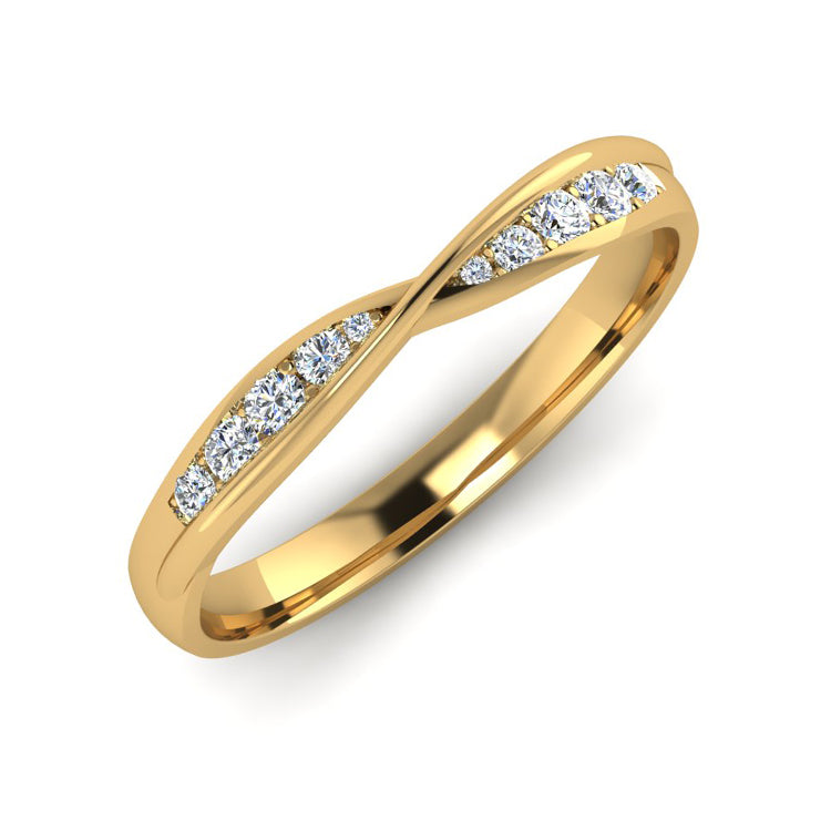 Twisted gold band discount ring