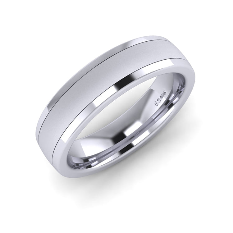 Oval Profile Wedding Ring 950 Platinum – Lily Arkwright